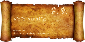 Ház Virág névjegykártya